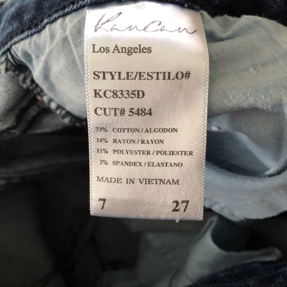 KanCan distressed skinny jeans with raw hem in size 27 - Picture 2 of 6